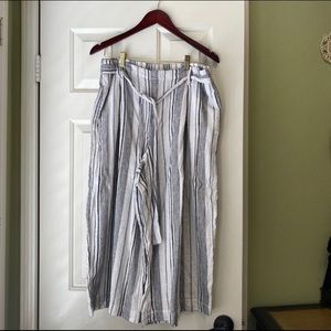 Gap Linen Wide Leg Pants Size Large
